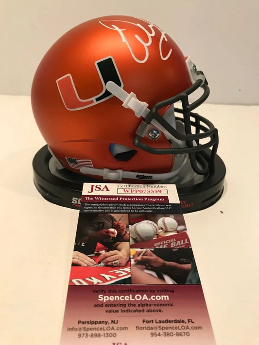 MVP Authentics Warren Sapp Autographed Signed Miami Hurricanes Mini Helmet Jsa Coa 117 sports jersey framing , jersey framing