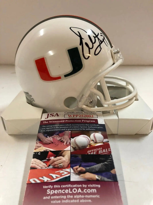 MVP Authentics Warren Sapp Autographed Signed Miami Hurricanes Mini Helmet Jsa Coa 117 sports jersey framing , jersey framing