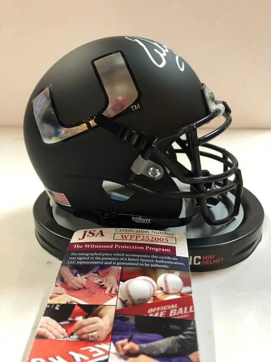 MVP Authentics Warren Sapp Autographed Signed Miami Hurricanes Mini Helmet Jsa Coa 117 sports jersey framing , jersey framing