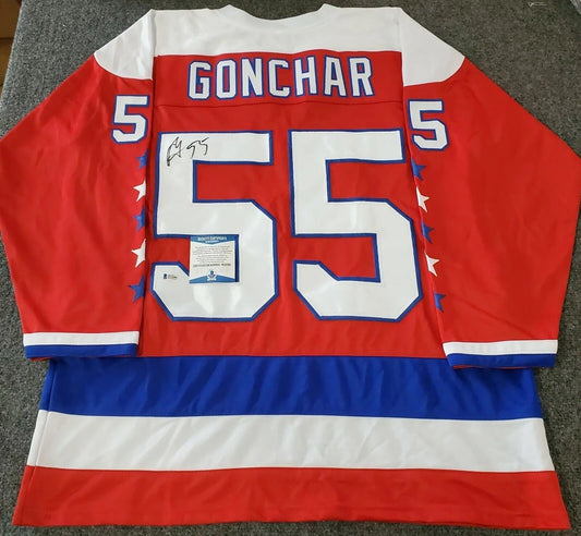 MVP Authentics Washington Capitals Sergei Gonchar Autographed Signed Jersey Beckett Coa 143.10 sports jersey framing , jersey framing