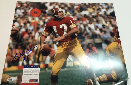 MVP Authentics Washington Football Billy Kilmer Autographed Signed 16X20 Photo Psa Coa 89.10 sports jersey framing , jersey framing