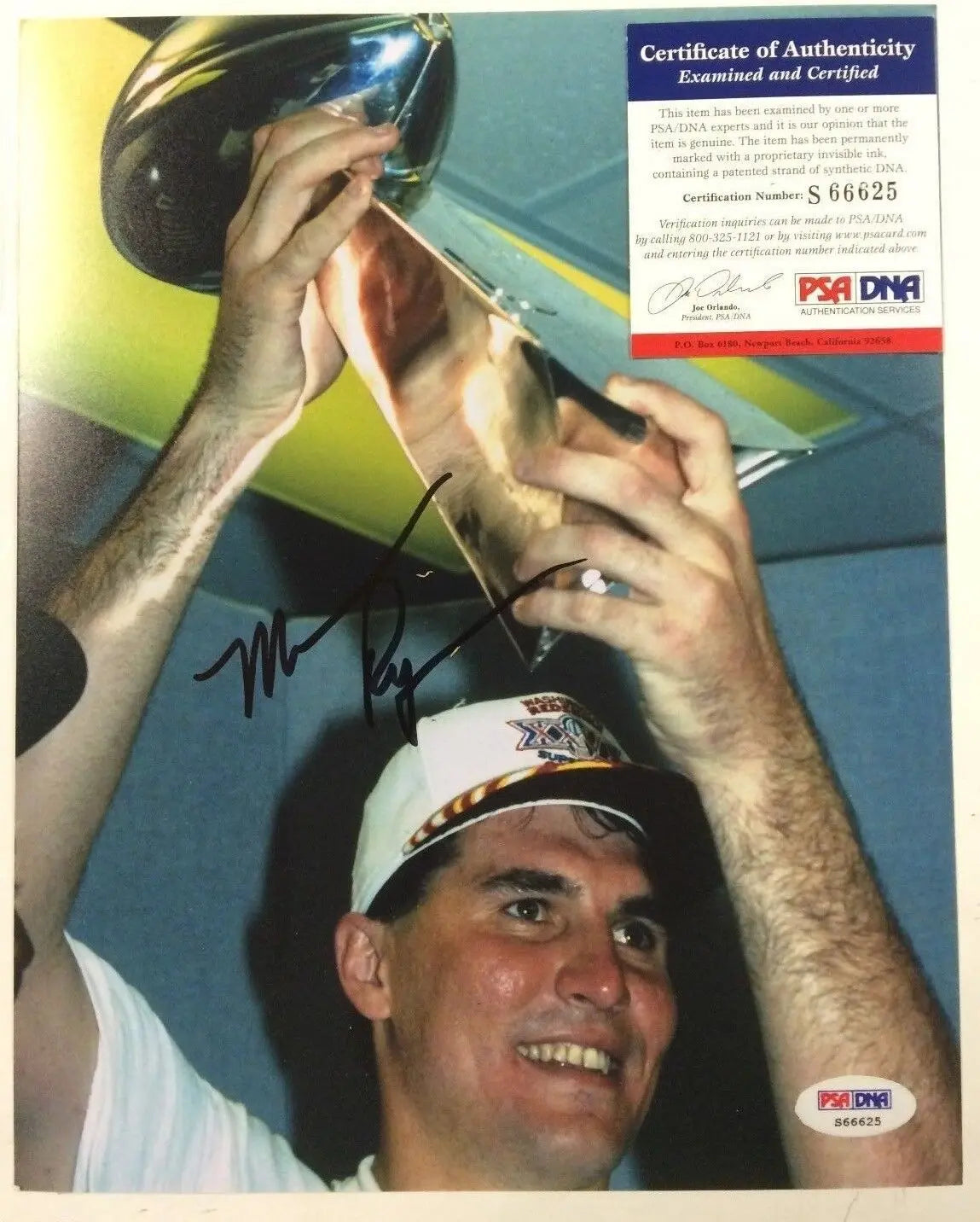 MVP Authentics Washington Football Mark Rypien Autographed Signed 8X10 Photo Psa/Dna  Coa 26.10 sports jersey framing , jersey framing
