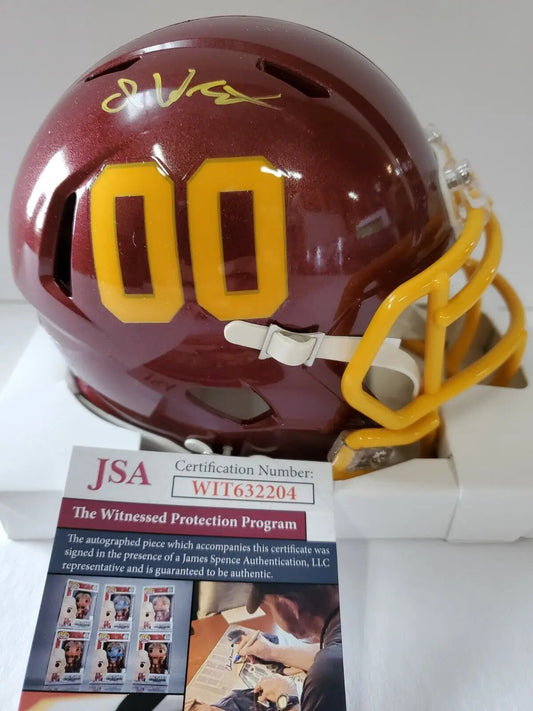 MVP Authentics Washington Football Team Isaiah Wright Autographed Signed Mini Helmet Jsa Coa 80.10 sports jersey framing , jersey framing