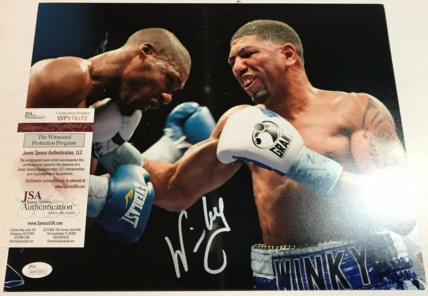 MVP Authentics Winky Wright Autographed Signed 11X14 Photo Jsa Coa 54 sports jersey framing , jersey framing
