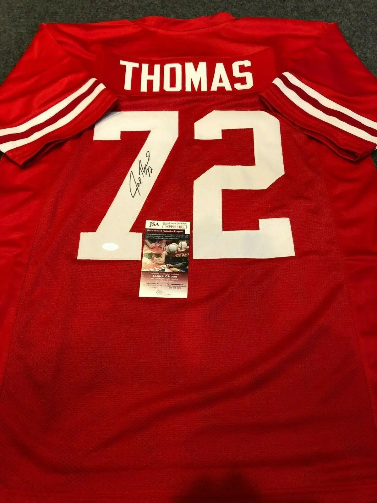 MVP Authentics Wisconsin Badgers Joe Thomas Autographed Signed Jersey Jsa  Coa 161.96 sports jersey framing , jersey framing