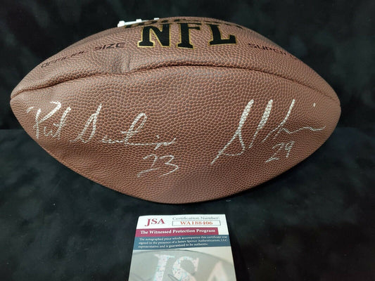 MVP Authentics Miami Dolphins Sam Madison / Patrick Surtain Sr Dual Signed Football Jsa Coa 180 sports jersey framing , jersey framing