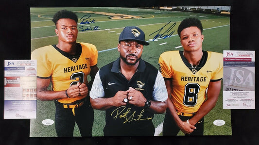 MVP Authentics American Heritage Pat Surtain Tyson Campbell Pat Surtain Ii 11X17 Photo Jsa Coa 180 sports jersey framing , jersey framing