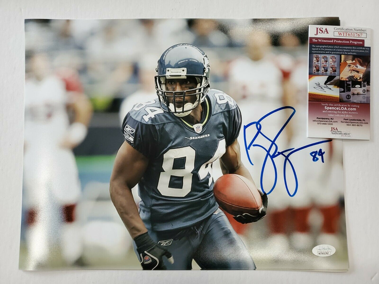 MVP Authentics Seattle Seahawks Bobby Engram Autographed Signed 11X14 Photo Jsa  Coa 71.10 sports jersey framing , jersey framing