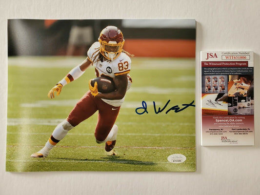 MVP Authentics Washington Football Team Isaiah Wright Autographed 8X10 Photo Jsa Coa 62.10 sports jersey framing , jersey framing