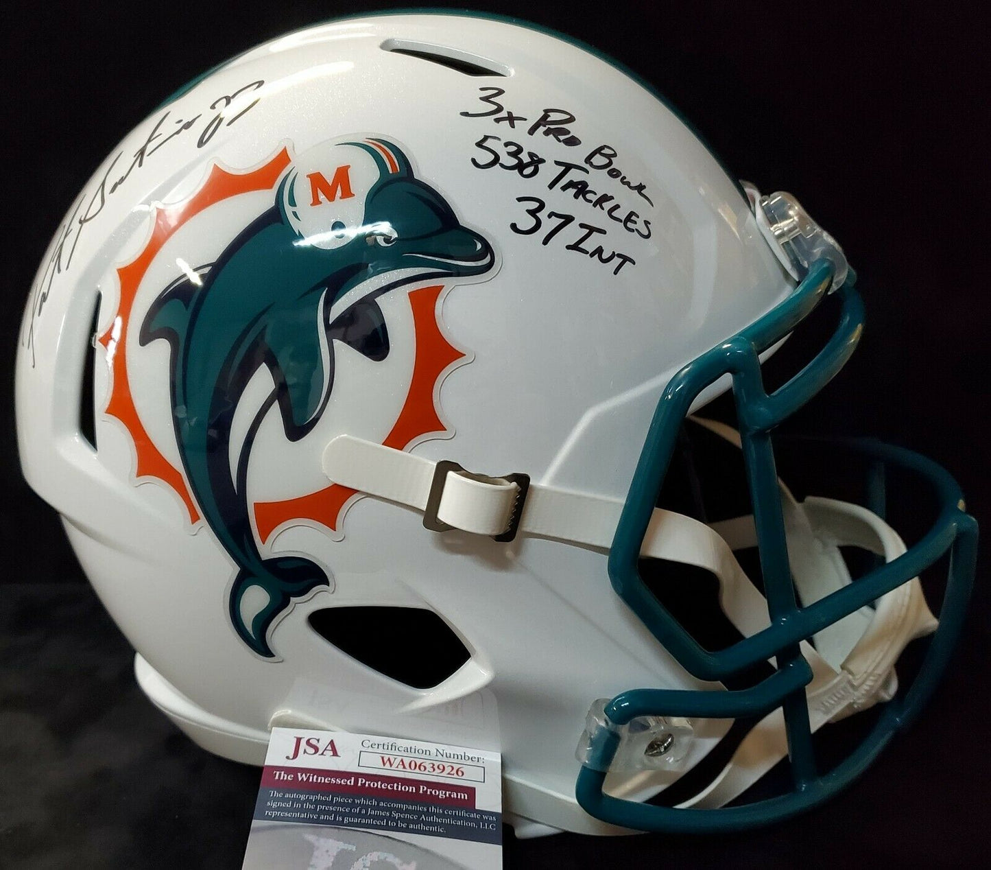 MVP Authentics Miami Dolphins Pat Surtain Sr Signed Insc Full Size Speed Replica Helmet Jsa Coa 292.50 sports jersey framing , jersey framing