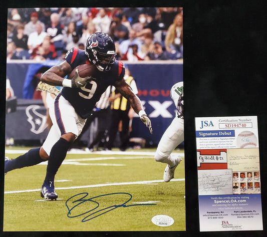 MVP Authentics Houston Texans Brevin Jordan Autographed Signed 8X10 Photo Jsa Coa 54 sports jersey framing , jersey framing