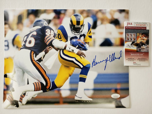 MVP Authentics Los Angeles Rams Henry Ellard Autographed Signed 11X14 Photo Jsa Coa 71.10 sports jersey framing , jersey framing