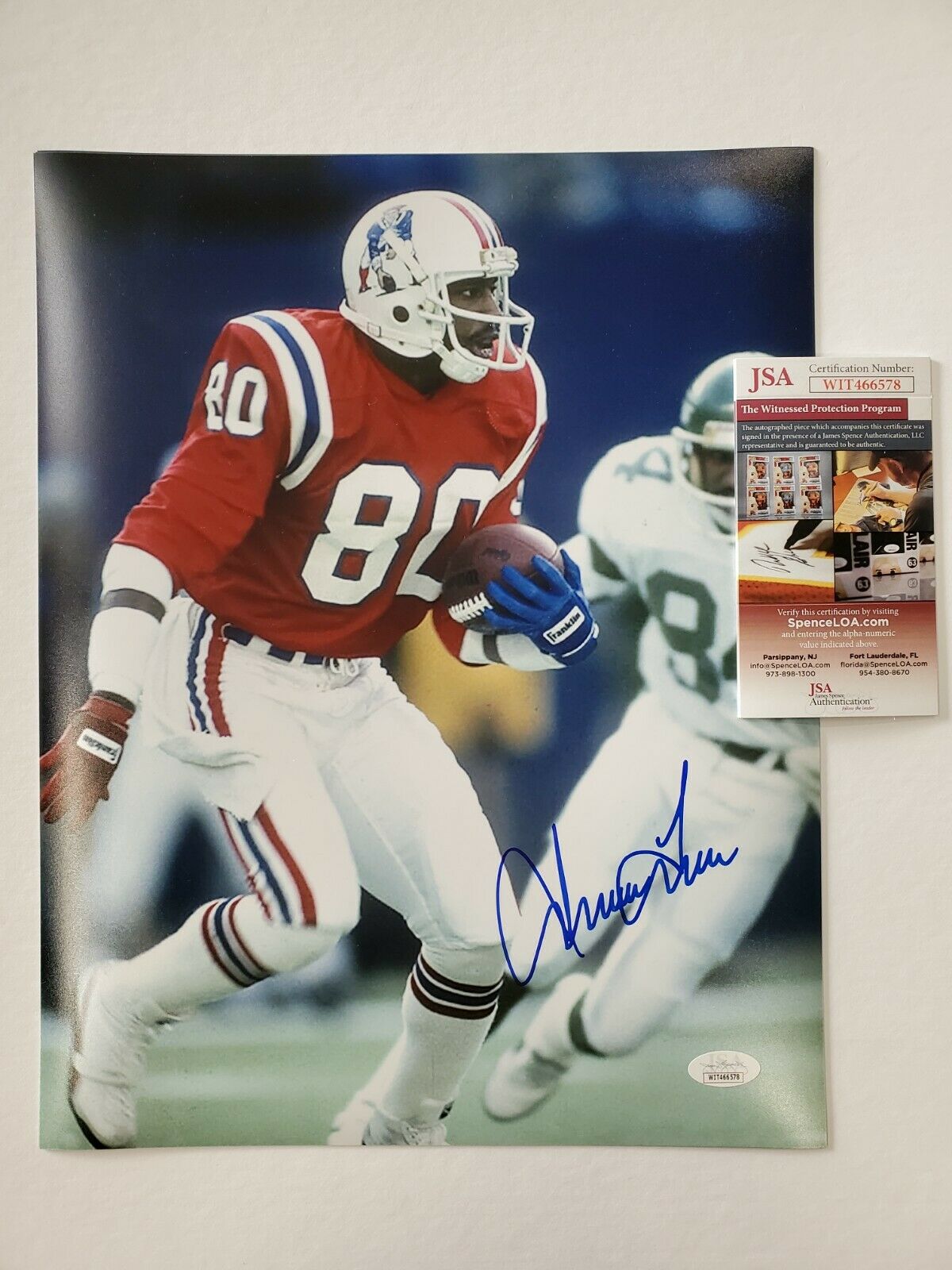MVP Authentics New England Patriots Irving Fryar Autographed Signed 11X14 Photo Jsa Coa 62.10 sports jersey framing , jersey framing