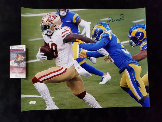 MVP Authentics San Francisco 49Ers Deebo Samuel Autographed Signed 16X20 Photo Jsa Coa 130.50 sports jersey framing , jersey framing
