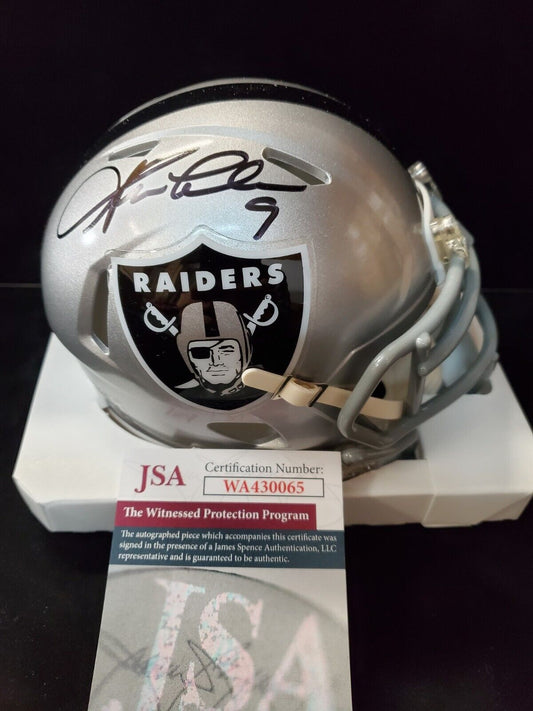 MVP Authentics Las Vegas Raiders Shane Lechler Autographed Signed Speed Mini Helmet Jsa Coa 112.50 sports jersey framing , jersey framing