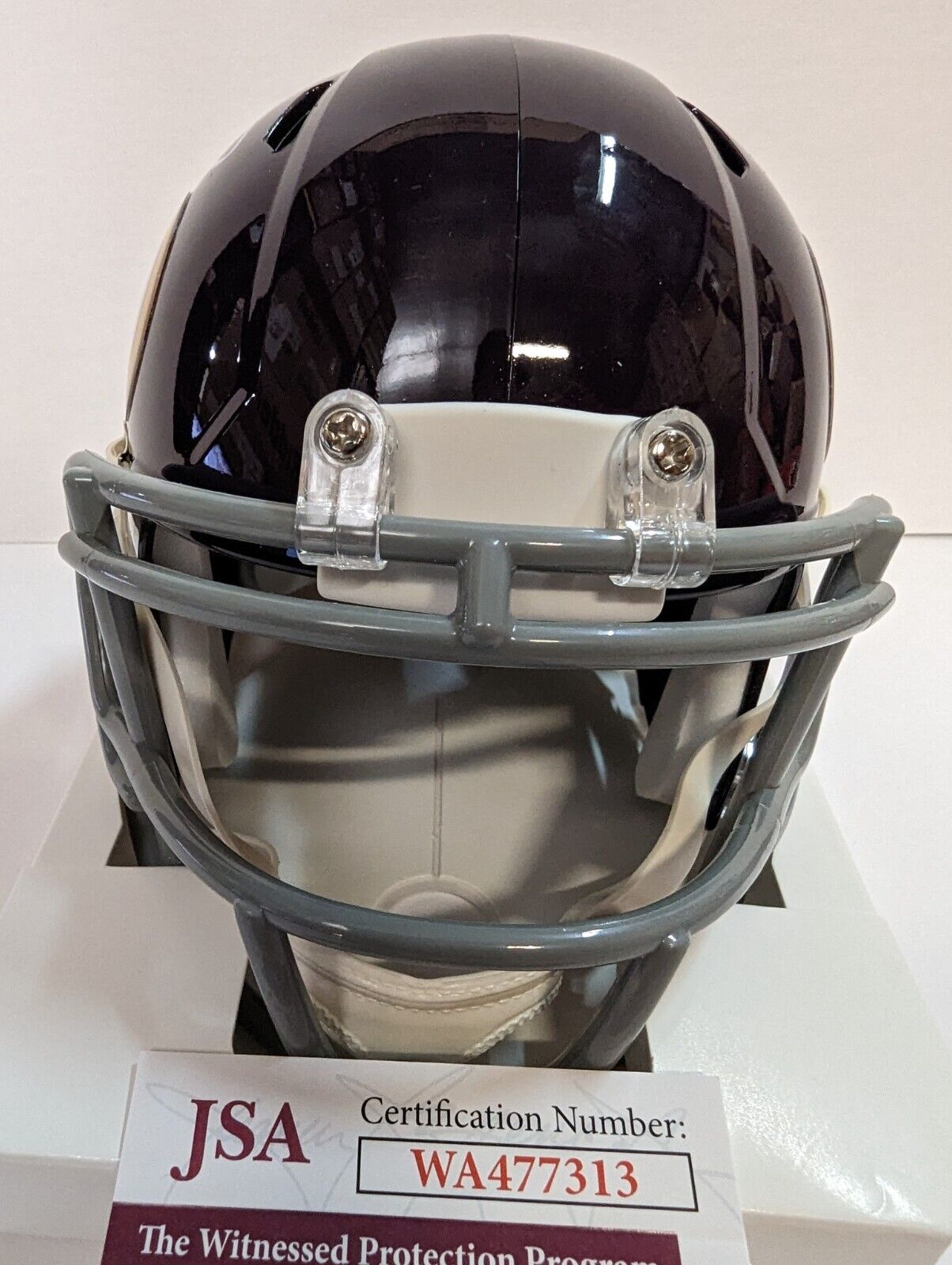 MVP Authentics Minnesota Vikings Daunte Culpepper Autographed Signed Speed Mini Helmet Jsa Coa 135 sports jersey framing , jersey framing