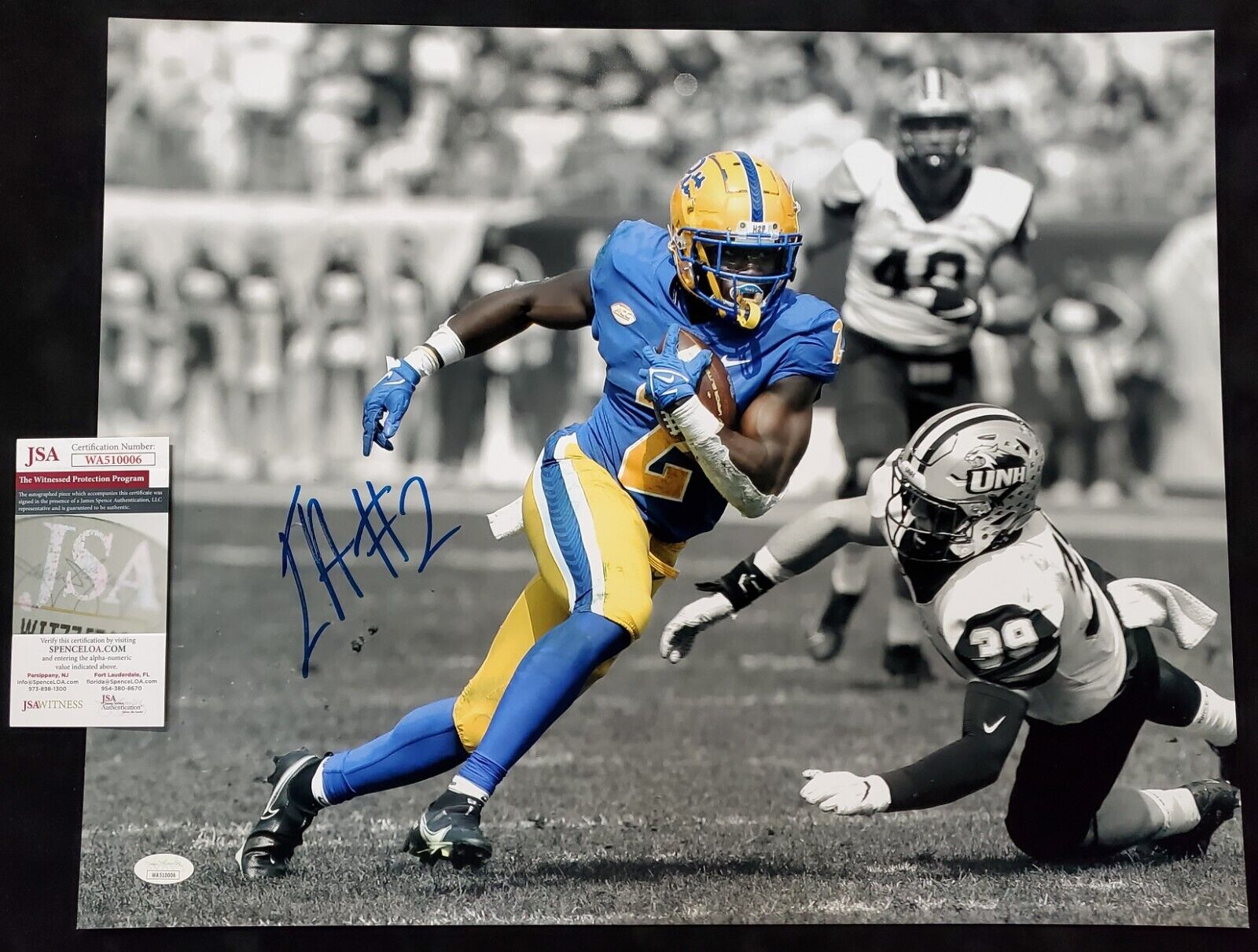 MVP Authentics Pitt Panthers Israel "Izzy" Abanikanda  Signed 16X20 Photo Jsa Coa 63 sports jersey framing , jersey framing