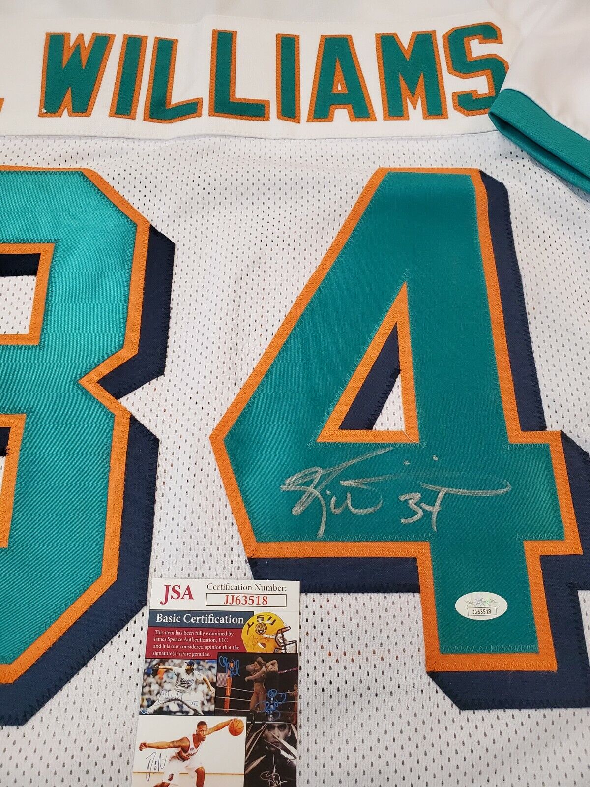 Ricky Williams Miami Dolphins Signed Dolphins AMP Speed Mini Helmet with  Miami Vice (JSA COA)