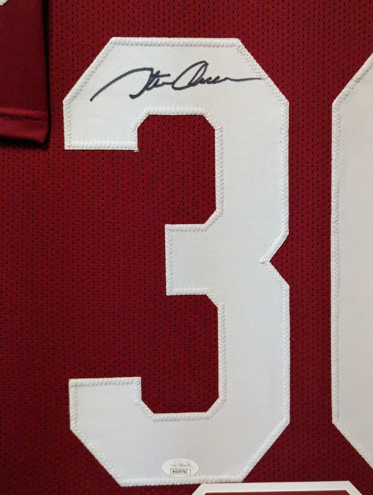 MVP Authentics Framed Oklahoma Sooners Steve Owens Autographed Signed Jersey Jsa Coa 585 sports jersey framing , jersey framing