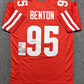MVP Authentics Wisconsin Badgers Keeanu Benton Autographed Signed Jersey Jsa Coa 90 sports jersey framing , jersey framing