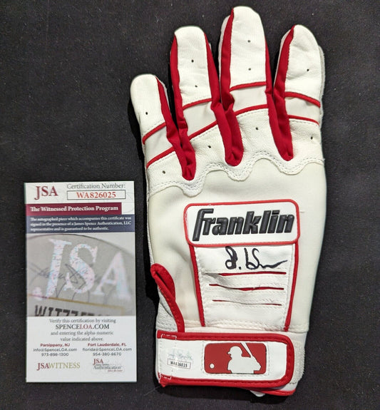 MVP Authentics Cleveland Guardians Steven Kwan Autographed Signed Single Batting Glove Jsa Coa 202.50 sports jersey framing , jersey framing