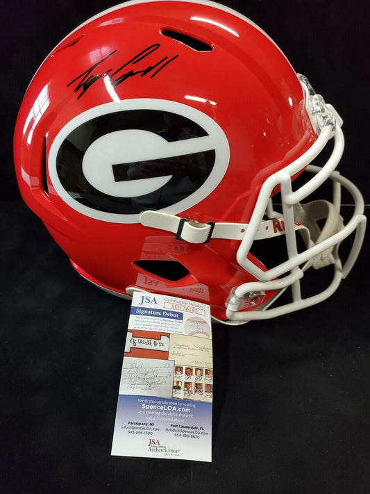 MVP Authentics Georgia Bulldogs Tyson Campbell Signed Full Size Speed Replica Helmet Jsa Coa 270 sports jersey framing , jersey framing