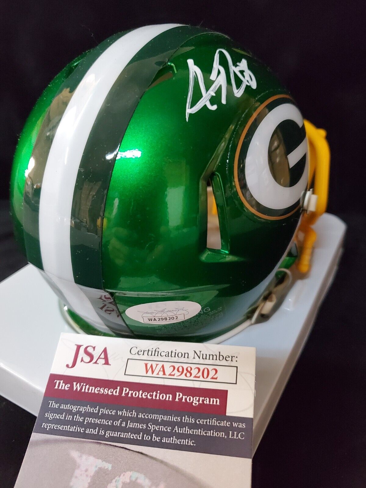 MVP Authentics Green Bay Packers Amari Rodgers Autographed Signed Flash Mini Helmet Jsa Coa 117 sports jersey framing , jersey framing