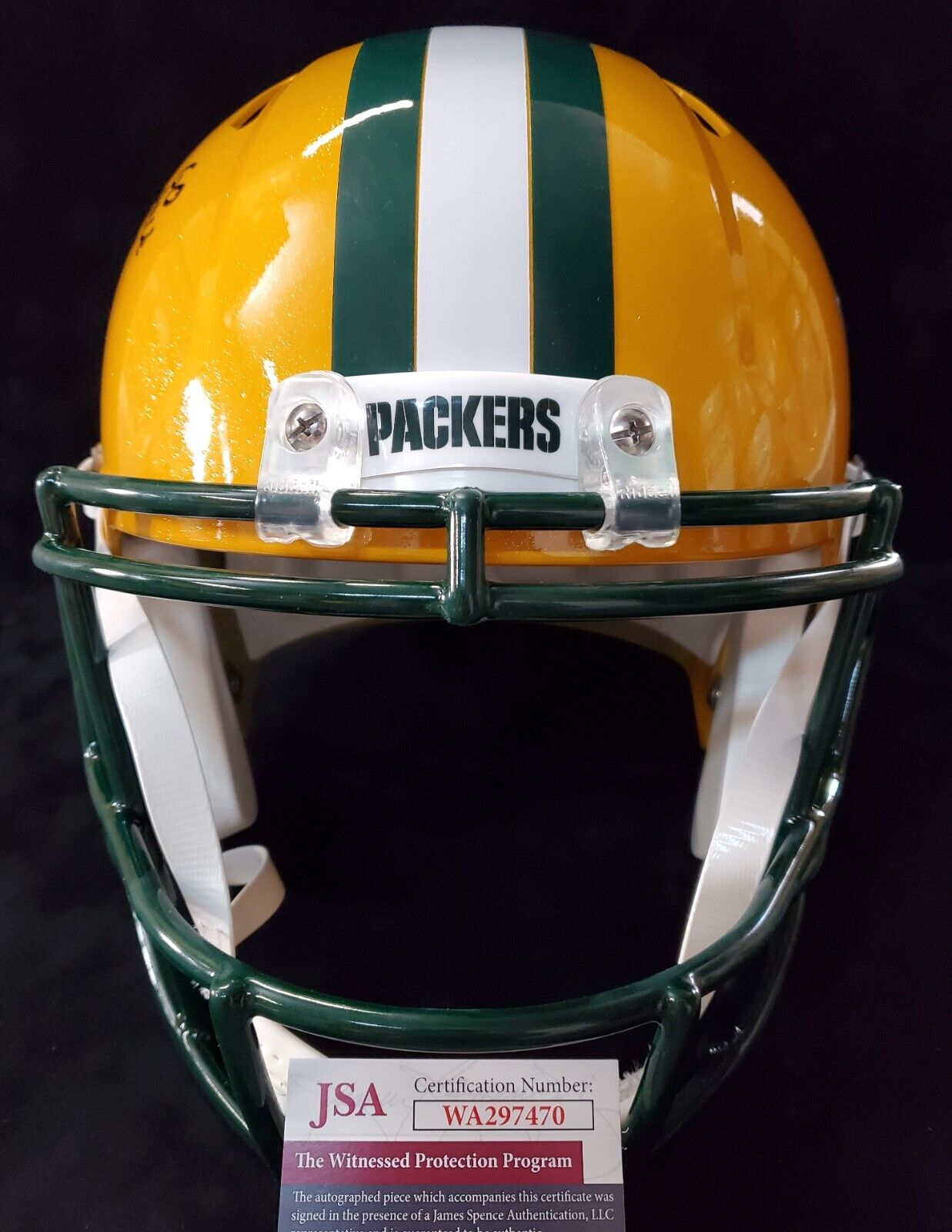 MVP Authentics Green Bay Packers Eric Stokes Signed Insc Full Size Speed Replica Helmet Jsa 247.50 sports jersey framing , jersey framing