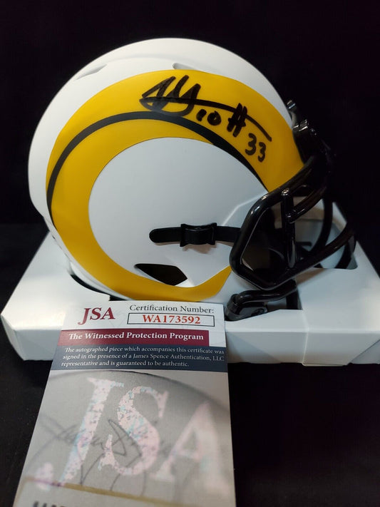MVP Authentics Los Angeles Rams Nick Scott Autographed Lunar Mini Helmet Jsa Coa 117 sports jersey framing , jersey framing
