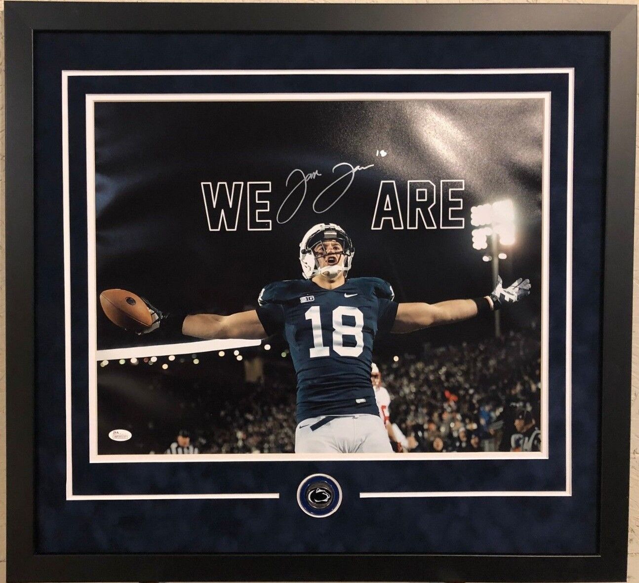 MVP Authentics Jesse James Framed Signed Penn State 16X20 Photo Jsa Coa 153 sports jersey framing , jersey framing