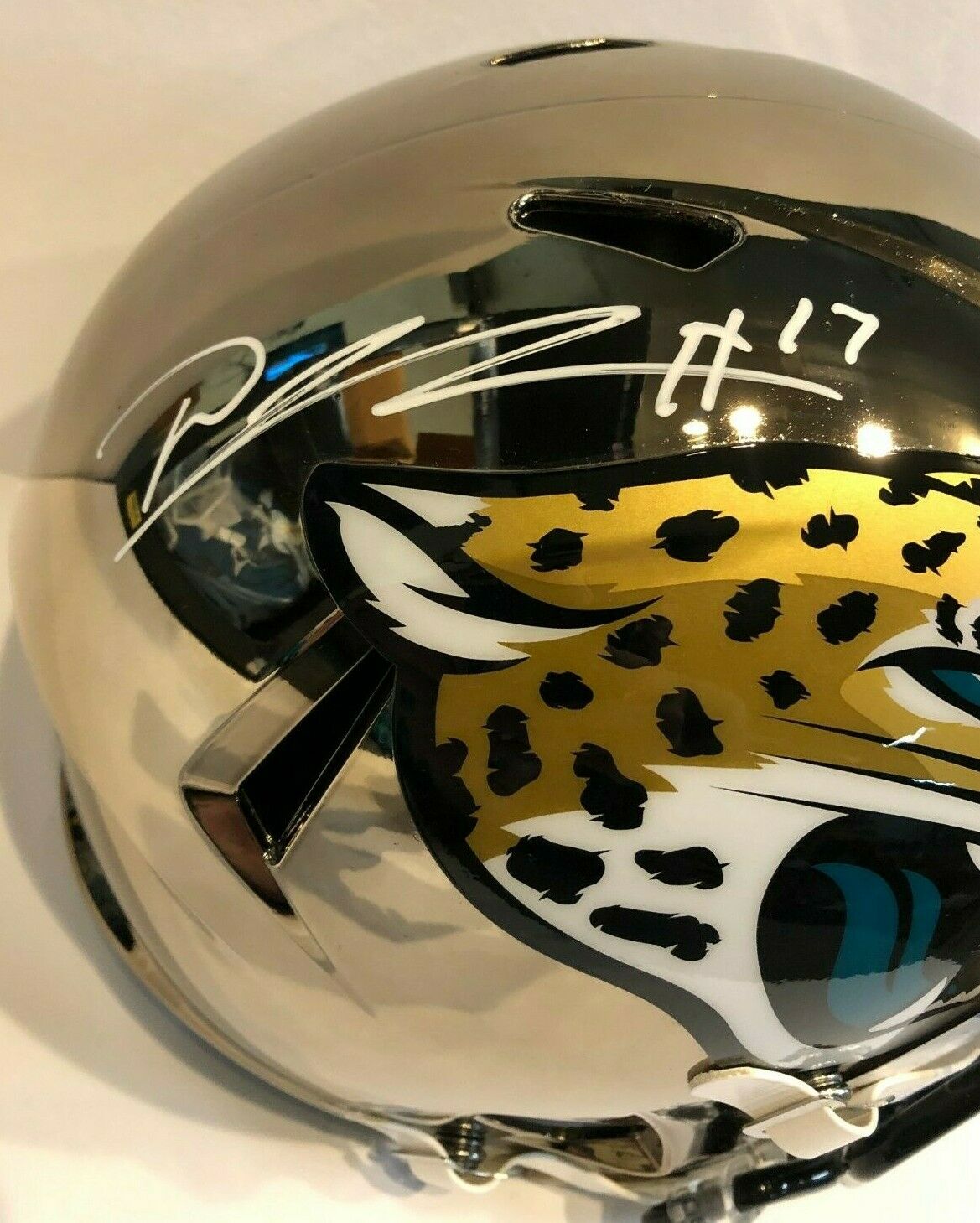 MVP Authentics Dj Chark Signed Jacksonville Jaguars Full Size Chrome Replica Helmet Beckett Coa 539.10 sports jersey framing , jersey framing