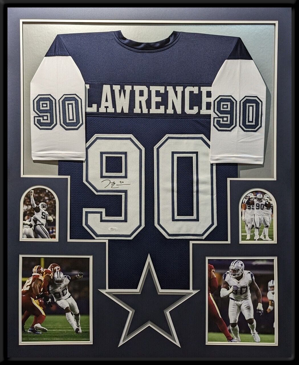 MVP Authentics Framed Dallas Cowboys Demarcus Lawrence Autographed Signed Jersey Jsa Coa 427.50 sports jersey framing , jersey framing