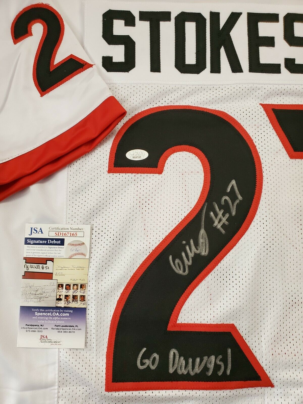MVP Authentics Georgia Bulldogs Eric Stokes Autographed Signed Inscribed Jersey Jsa  Coa 139.50 sports jersey framing , jersey framing