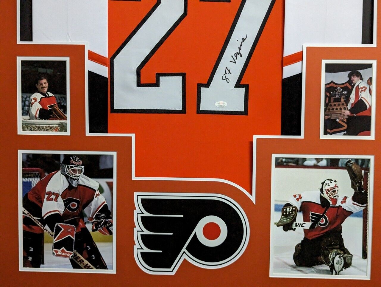 MVP Authentics Framed Philadelphia Flyers Ron Hextall Autographed Signed Jersey Jsa Coa 472.50 sports jersey framing , jersey framing