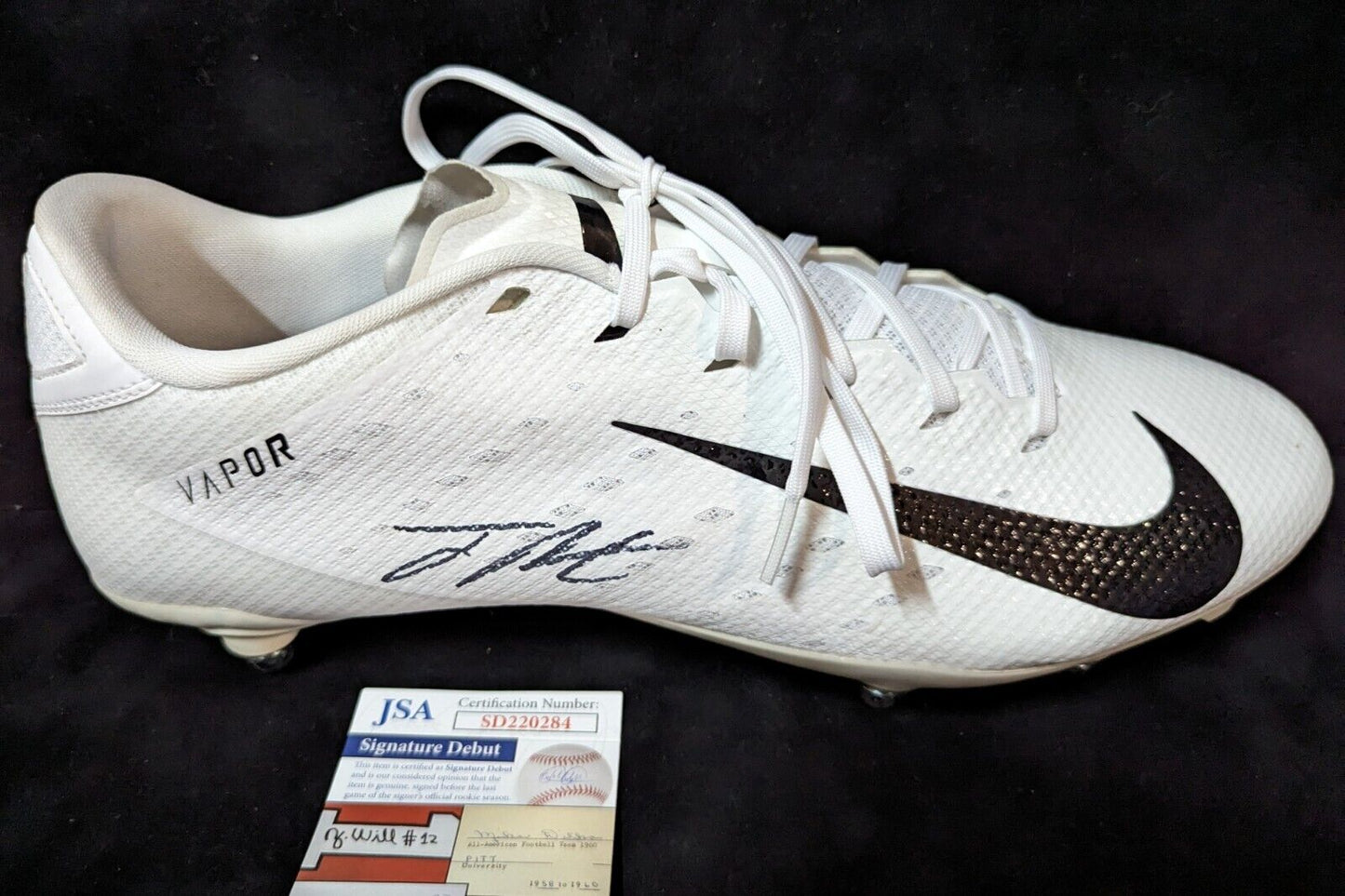 MVP Authentics Pittsburgh Steelers Joey Porter Jr Autographed Signed Cleat Jsa Coa 117 sports jersey framing , jersey framing