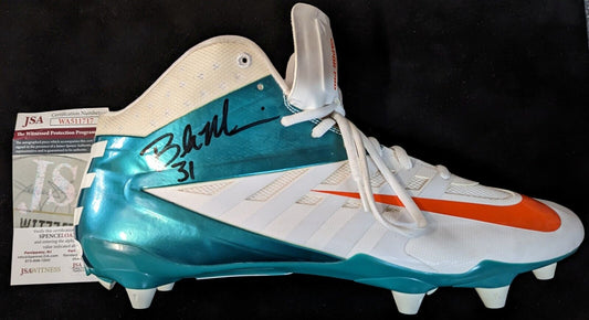 MVP Authentics Miami Dolphins Brock Marion Autographed Signed Cleat Jsa Coa 126 sports jersey framing , jersey framing