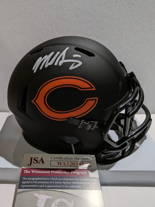 MVP Authentics Mike Singletary Signed Chicago Bears Eclipse Mini Helmet Jsa Coa 108 sports jersey framing , jersey framing