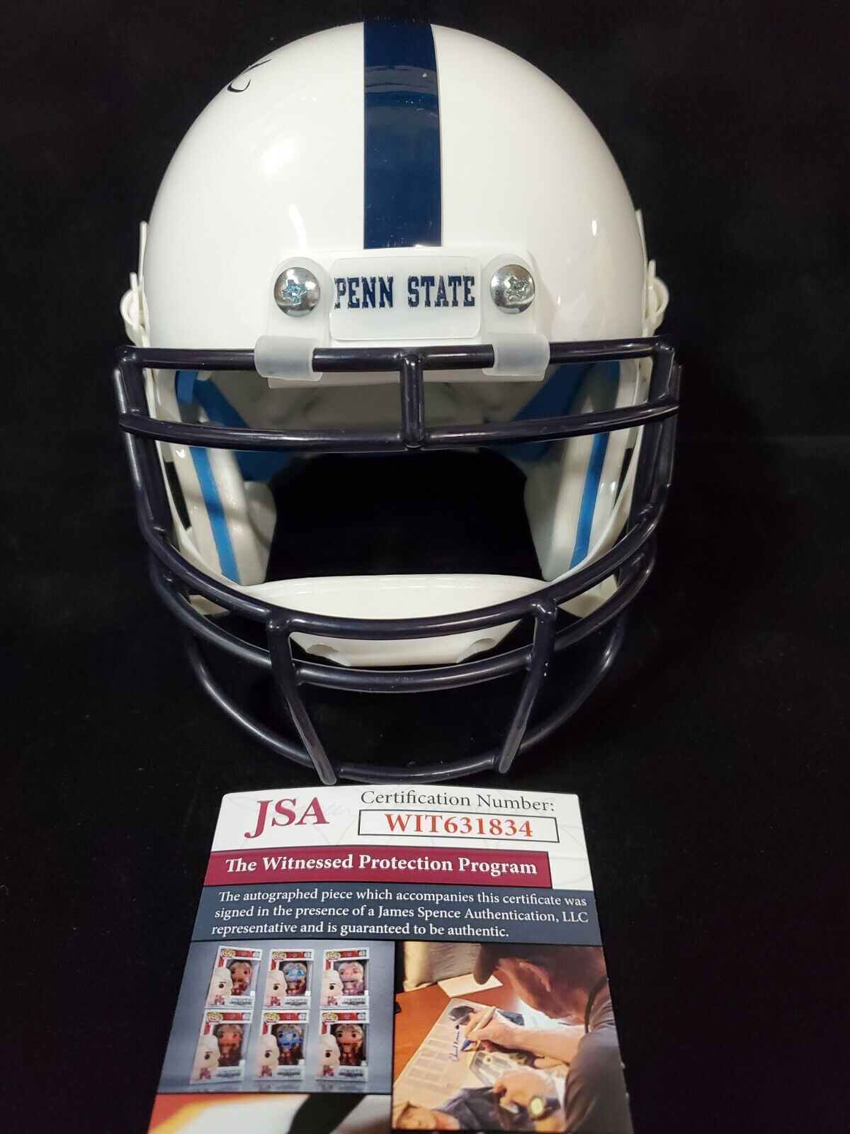 MVP Authentics Penn State Nittany Lions Lydell Mitchell Autographed Signed Mini Helmet Jsa Coa 71.10 sports jersey framing , jersey framing