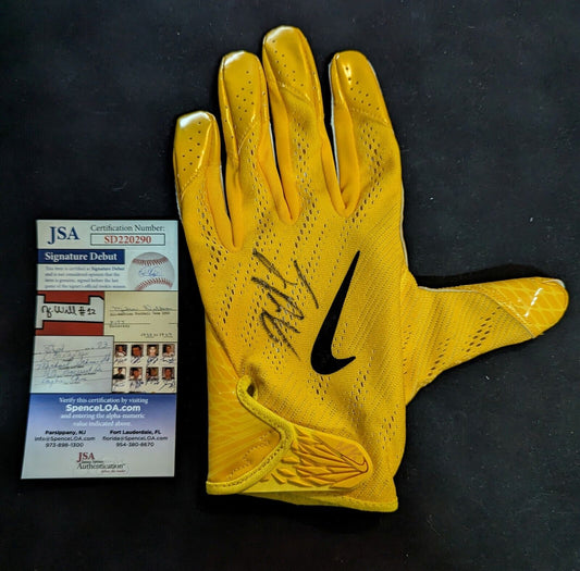 MVP Authentics Pittsburgh Steelers Joey Porter Jr Signed Glove Jsa Coa 112.50 sports jersey framing , jersey framing