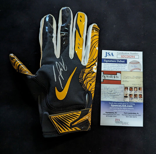 MVP Authentics Pittsburgh Steelers Joey Porter Jr Signed Glove Jsa Coa 112.50 sports jersey framing , jersey framing