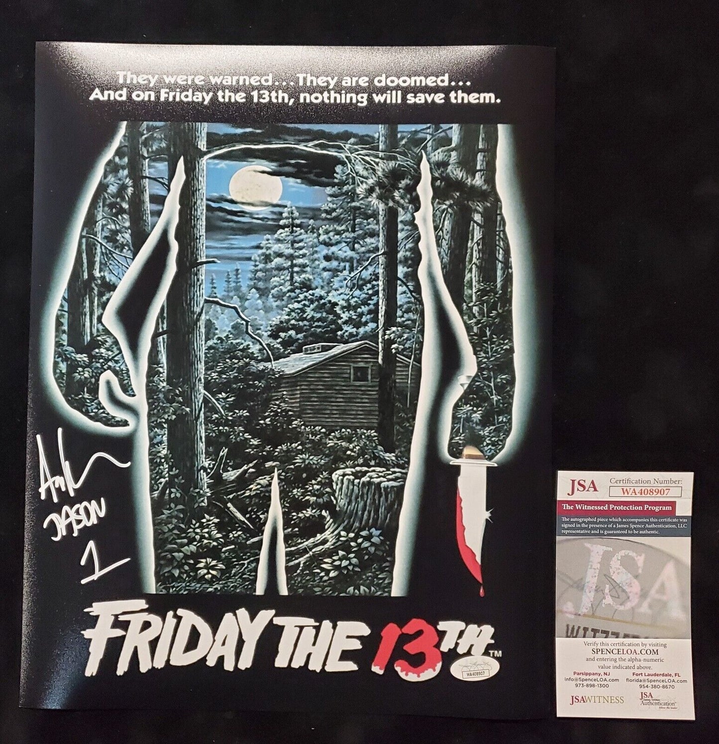 MVP Authentics Ari Lehman Signed Inscribed Jason Voorhees Friday The 13Th 11X14 Photo Jsa Coa 49.50 sports jersey framing , jersey framing