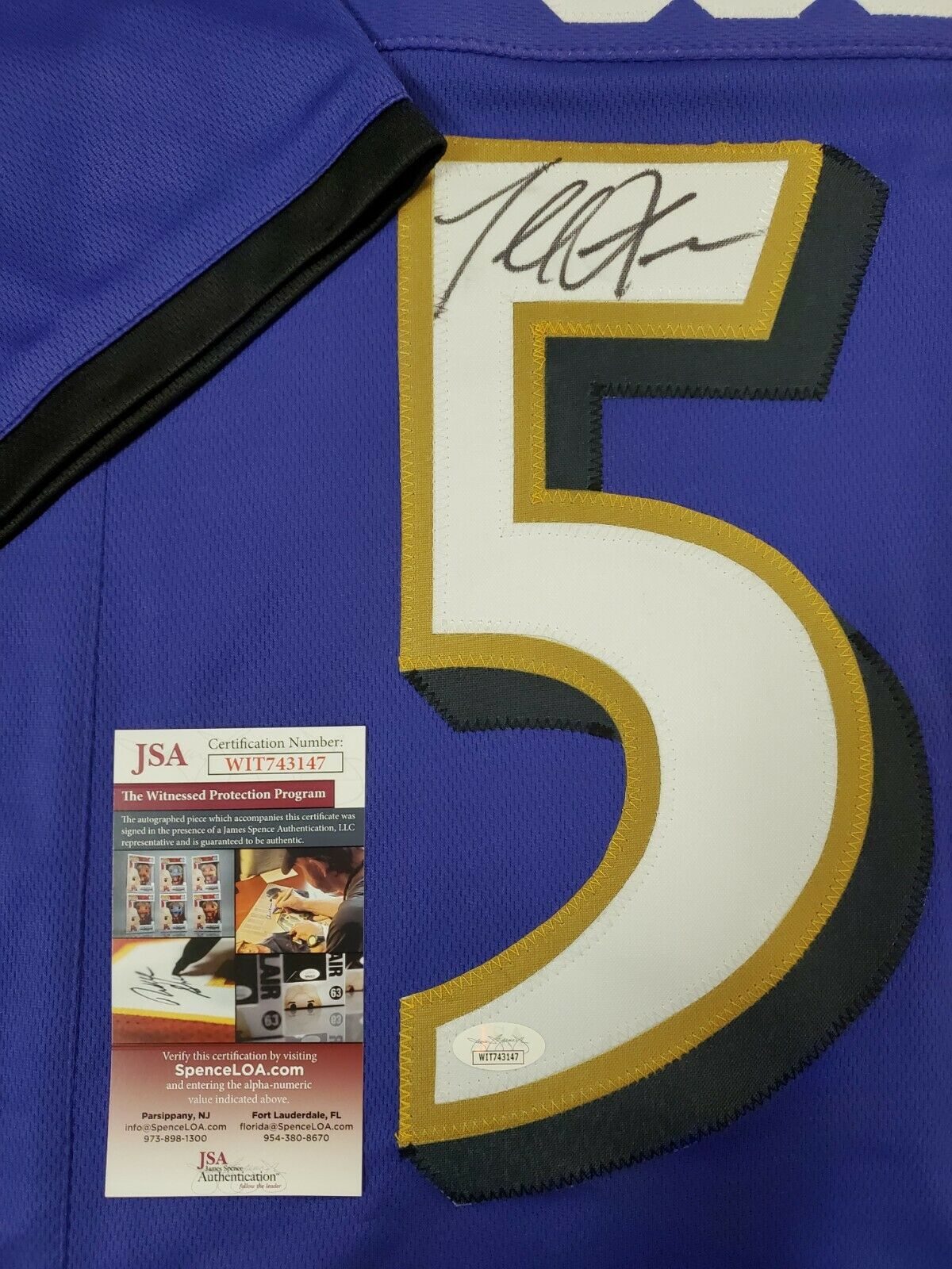 MVP Authentics Baltimore Ravens Terrell Suggs Autographed Signed Jersey Jsa Coa 152.10 sports jersey framing , jersey framing
