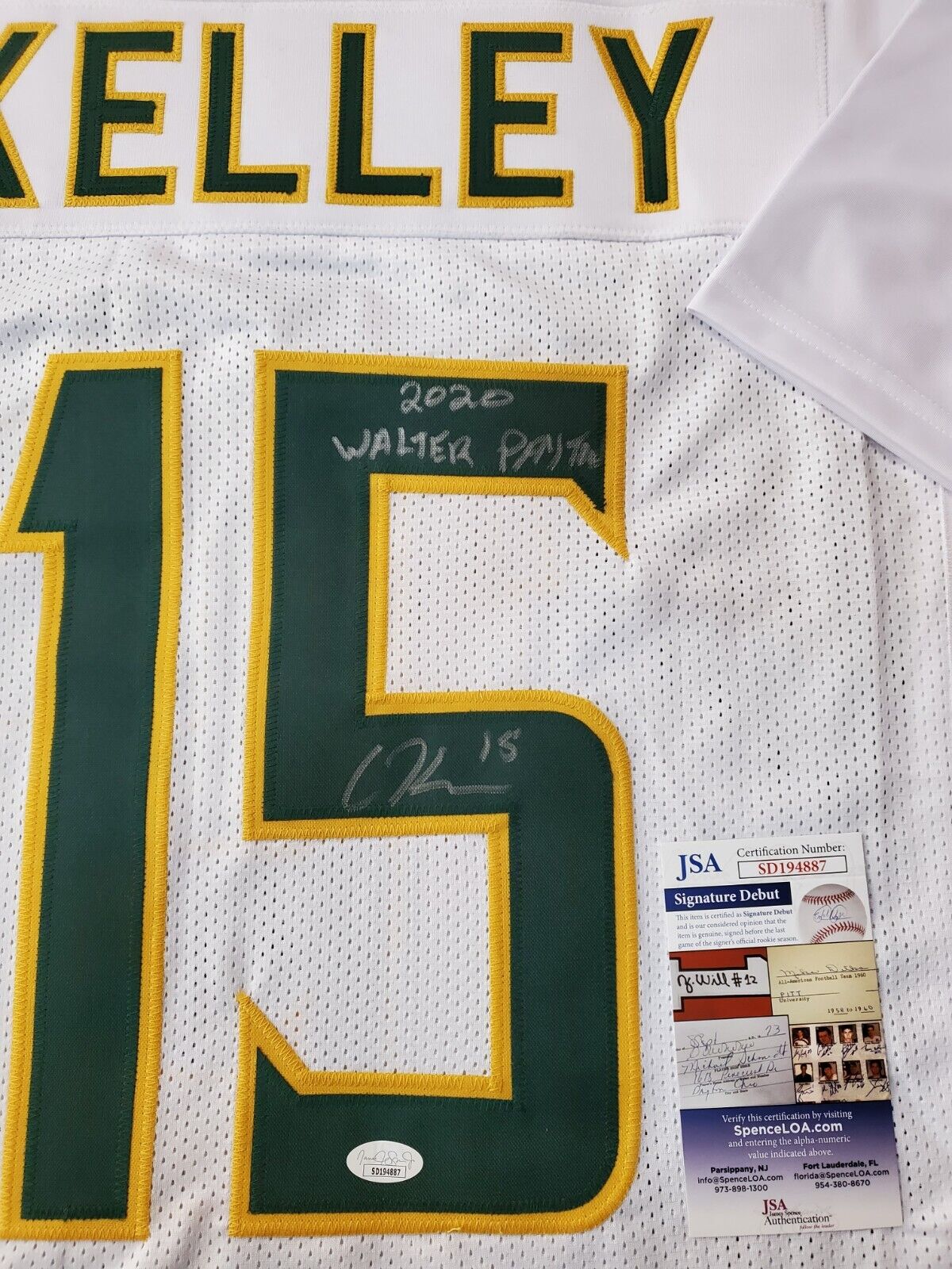 MVP Authentics Southeastern Louisiana Lions Cole Kelley Signed Inscribed Jersey Jsa Coa 103.50 sports jersey framing , jersey framing