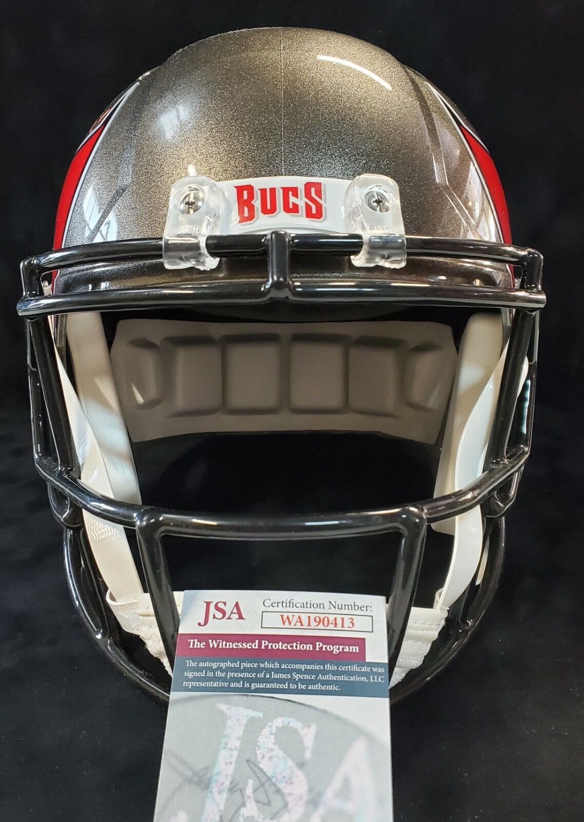 MVP Authentics Tampa Bay Buccaneers Jamel Dean Signed Full Size Speed Replica Helmet Jsa Coa 247.50 sports jersey framing , jersey framing