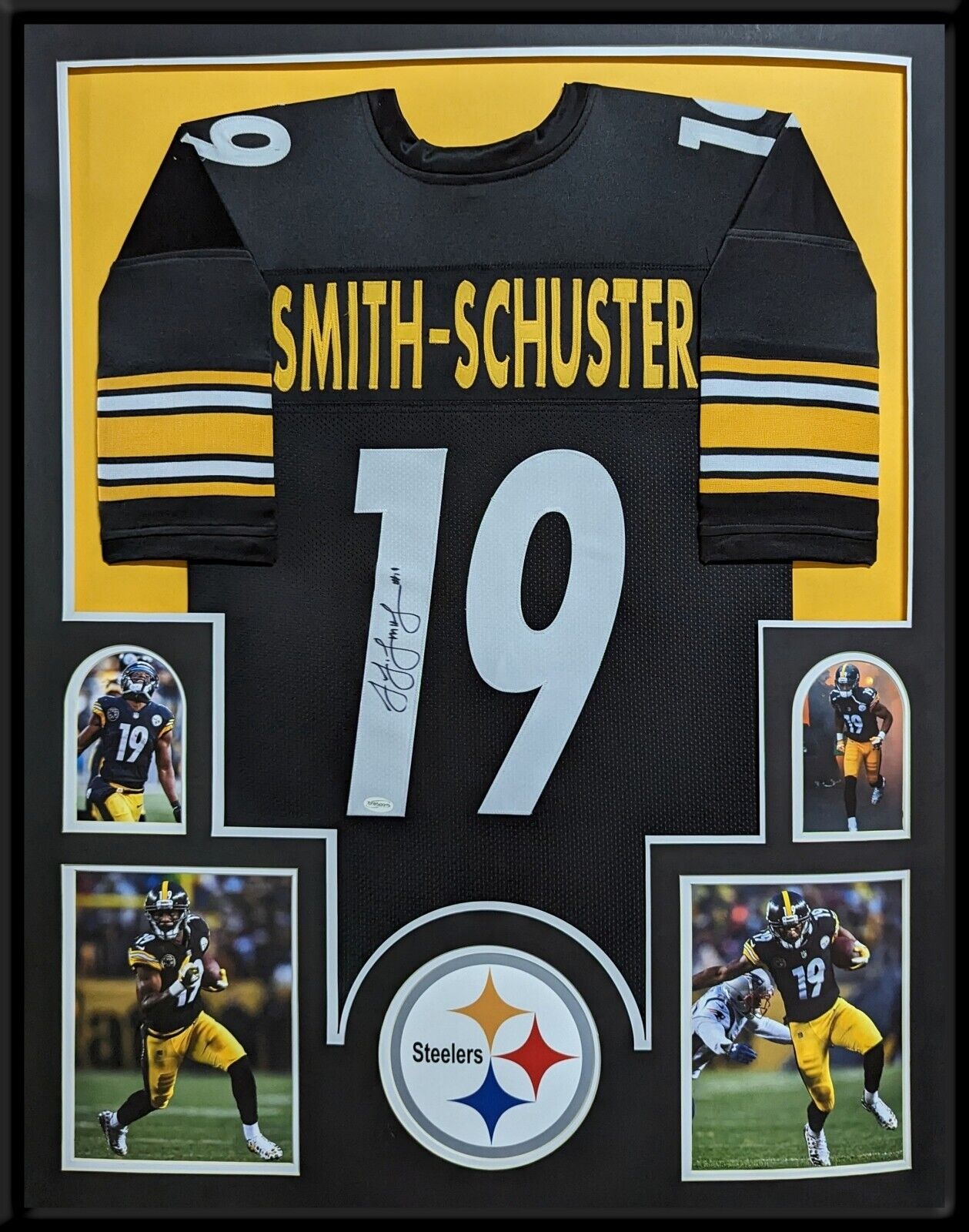 MVP Authentics Framed Pittsburgh Steelers Juju Smith-Schuster Autographed Signed Jersey Tse Coa 337.50 sports jersey framing , jersey framing