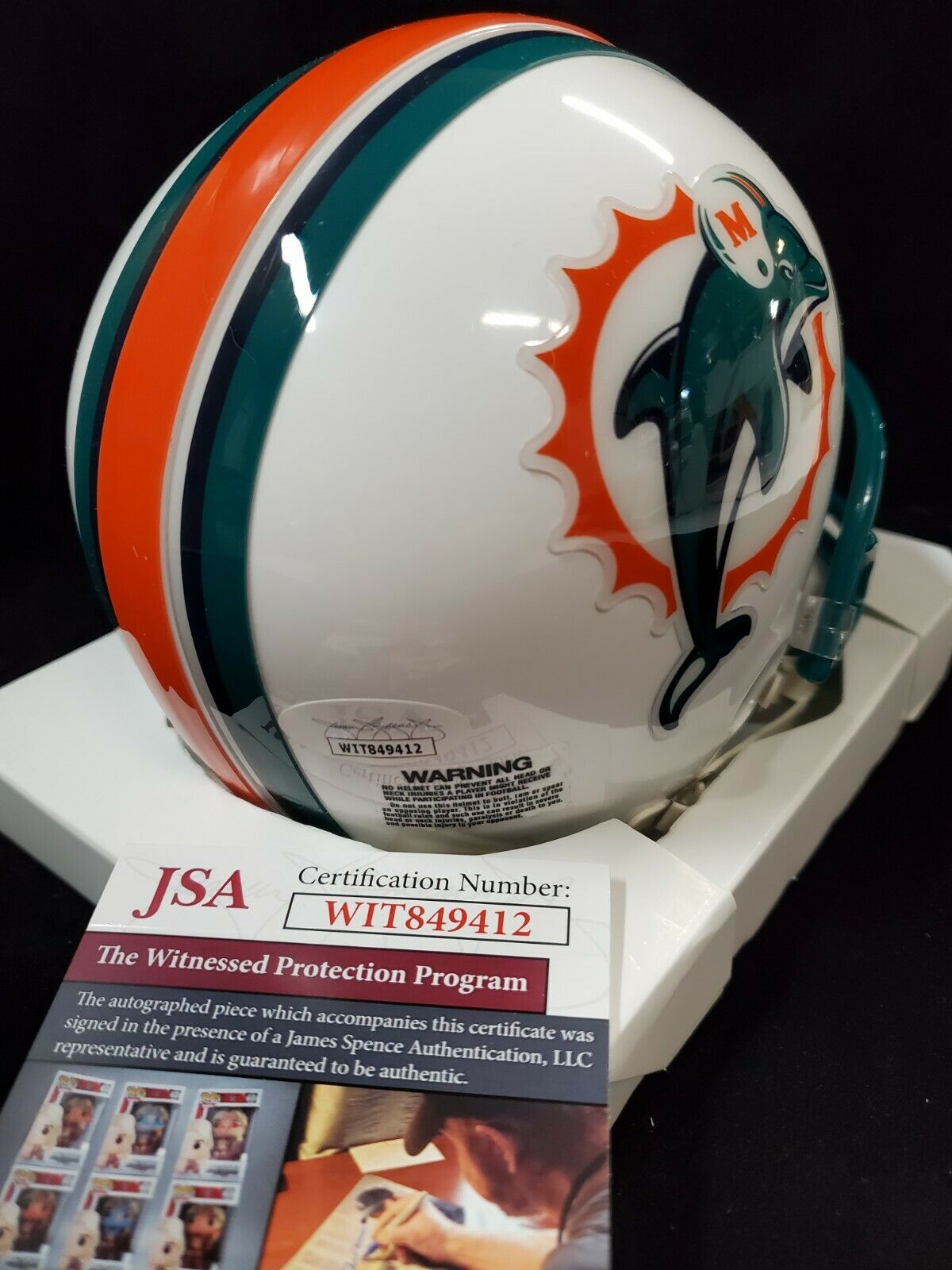 MVP Authentics Zach Thomas Autographed Signed Miami Dolphins Mini Helmet Jsa Coa 161.10 sports jersey framing , jersey framing