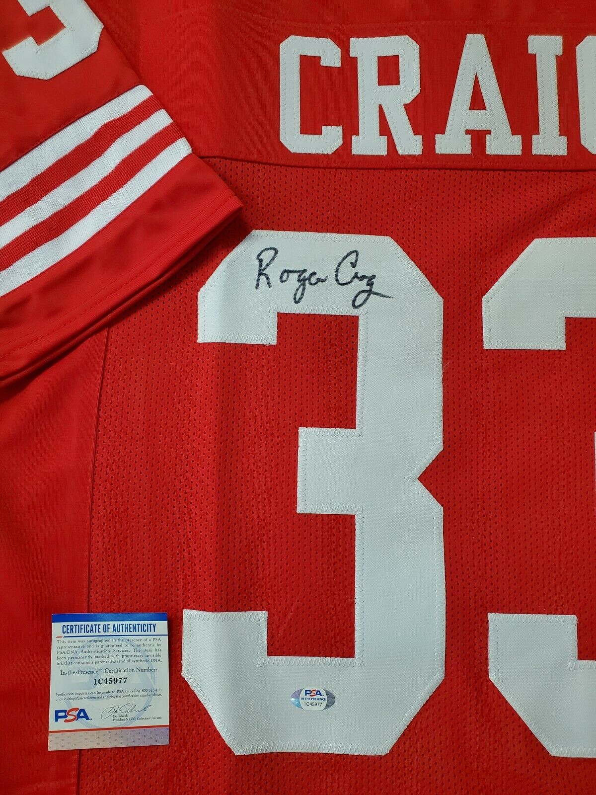 roger craig signed jersey