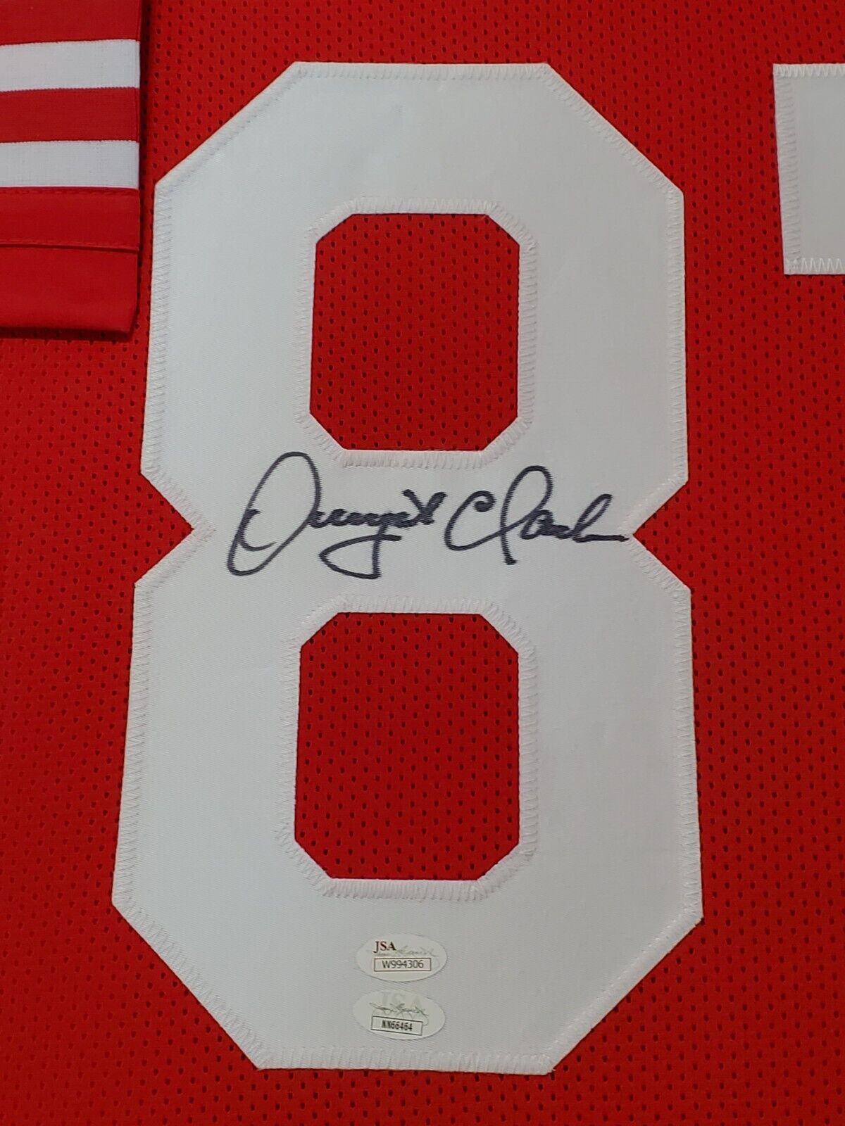 MVP Authentics Framed San Francisco 49Ers Dwight Clark Autographed Signed Jersey Jsa Coa 809.10 sports jersey framing , jersey framing