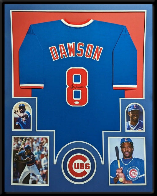 MVP Authentics Framed Chicago Cubs Andre Dawson Autographed Signed Jersey Jsa Coa 607.50 sports jersey framing , jersey framing