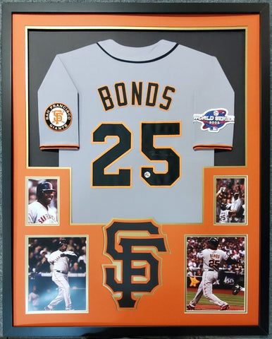 Framed Facsimile Autographed Barry Bonds 33x42 San Francisco Grey Reprint  Laser Auto Baseball Jersey at 's Sports Collectibles Store